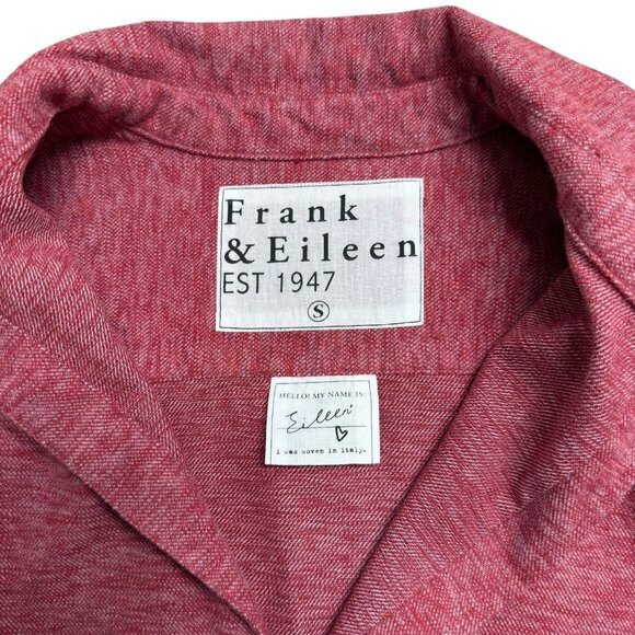 FRANK & EILEEN STYLE EILEEN BUTTON UP SHIRT FLANNEL RED HEATHERED COTTON SIZE S - Picture 5 of 10